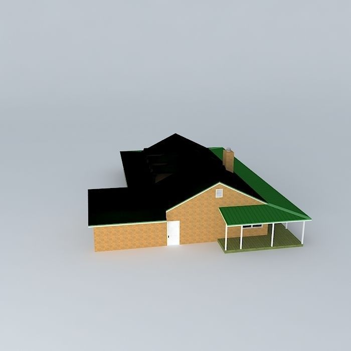 Ranch House Free 3D model_2