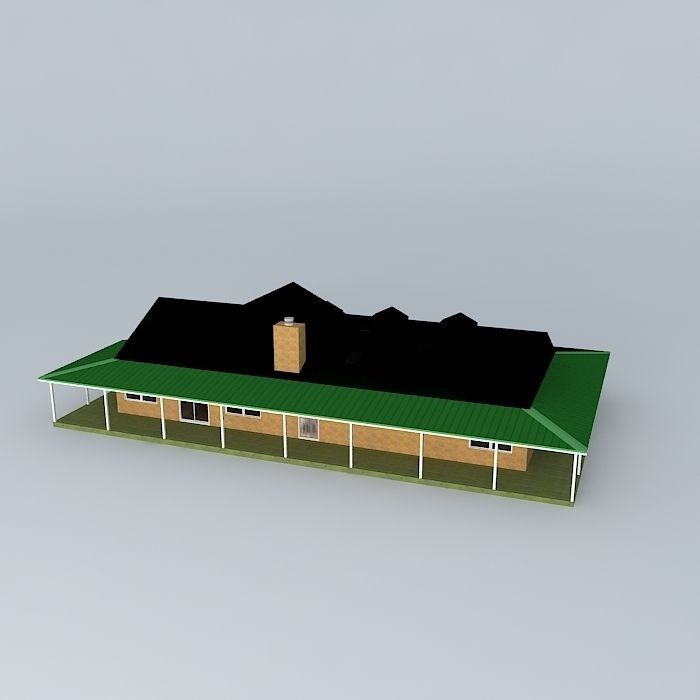 Ranch House Free 3D model_1
