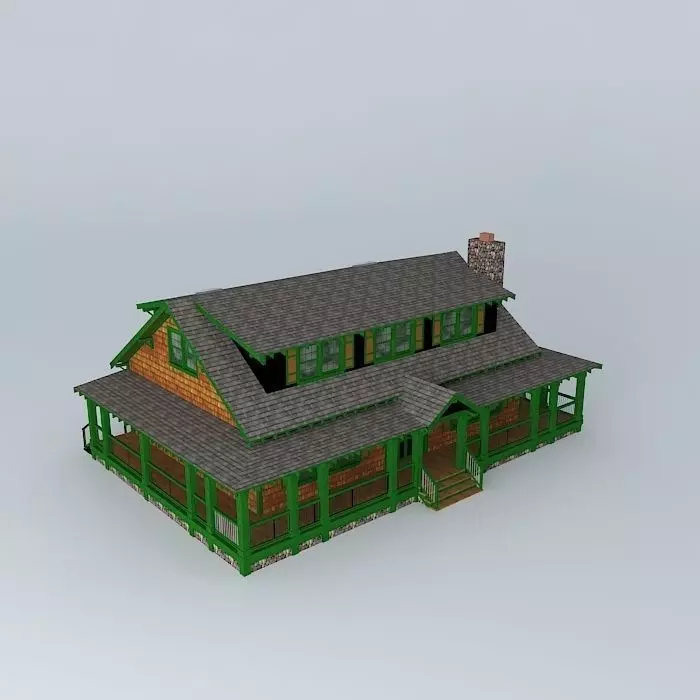 Seaside Craftsman Cabin Free 3D model