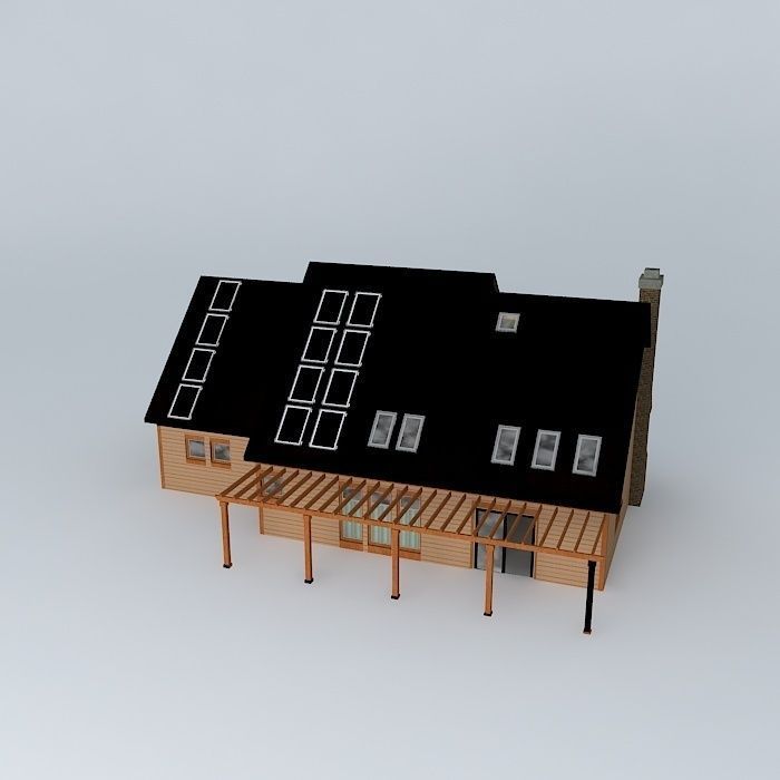 Hybrid House Free 3D model_1