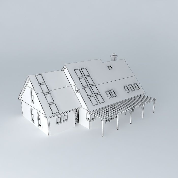 Hybrid House Free 3D model_4
