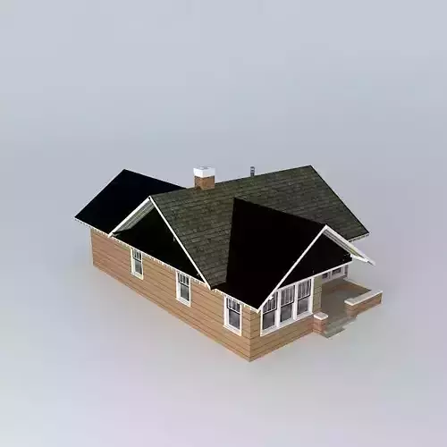 Bungalow house with roof