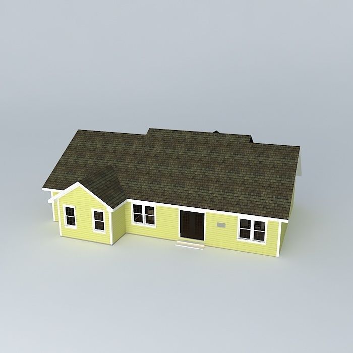 Colonial House Free 3D model_1