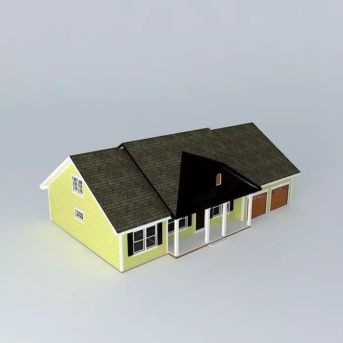 Colonial House Free 3D model_0