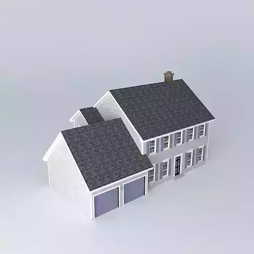 Colonial House Free 3D model