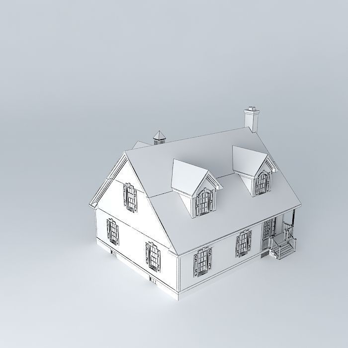 Colonial House Free 3D model_3