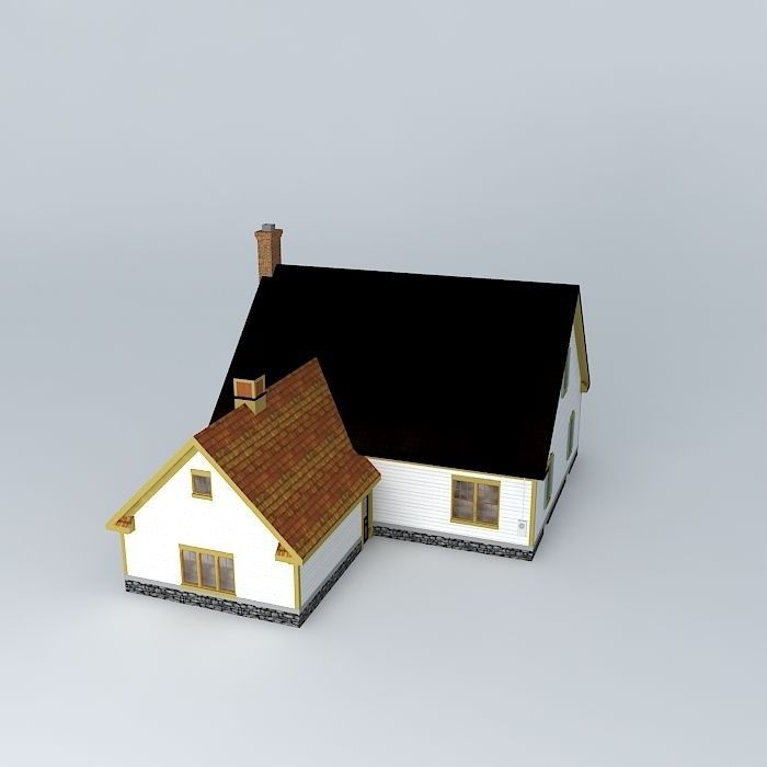 Colonial House Free 3D model_1