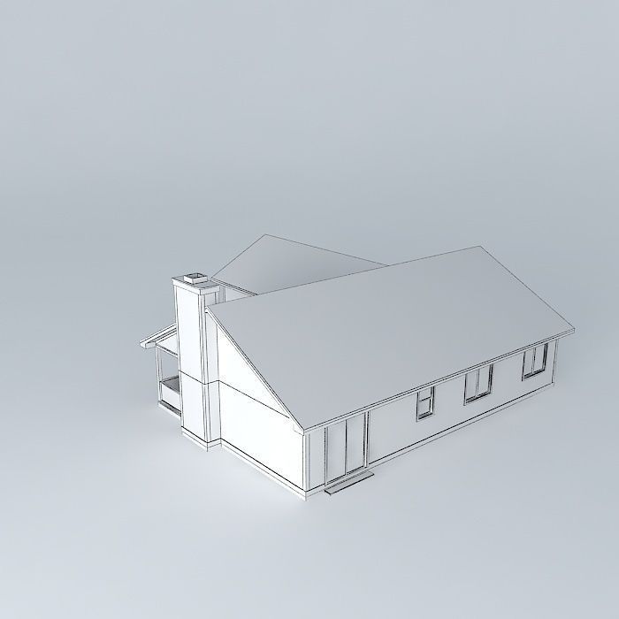Ranch House Free 3D model_4