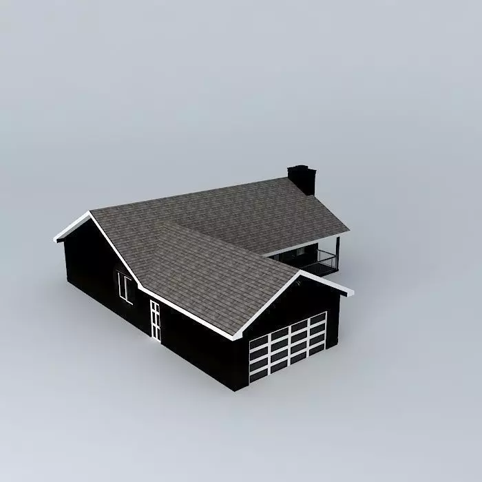 Ranch House Free 3D model_0