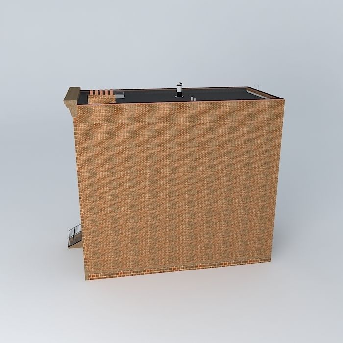 Row House Flats Free 3D model_2