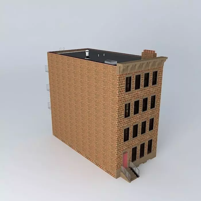 Row House Flats Free 3D model_0