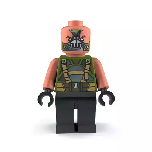 Bane lego batman minifigure 3D model