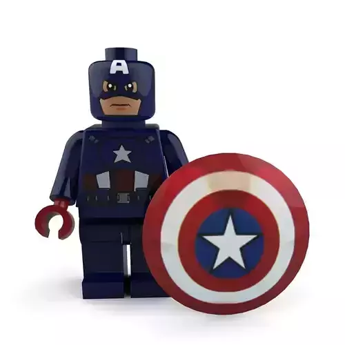 Captain America Lego 3D model