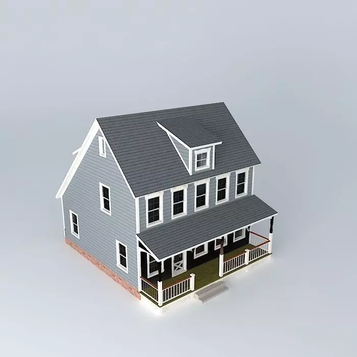 Colonial House Free 3D model