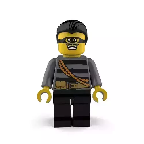 Crook 1 lego ninja wearing mask 3D model