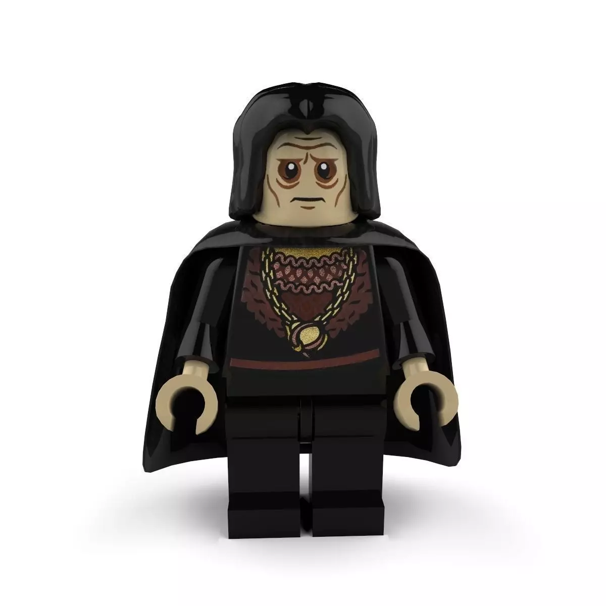 Grima lego minifigure wearing cloak 3D model