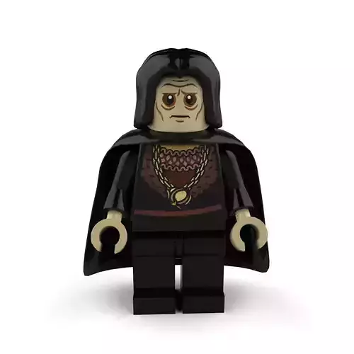 Grima lego minifigure wearing cloak 3D model