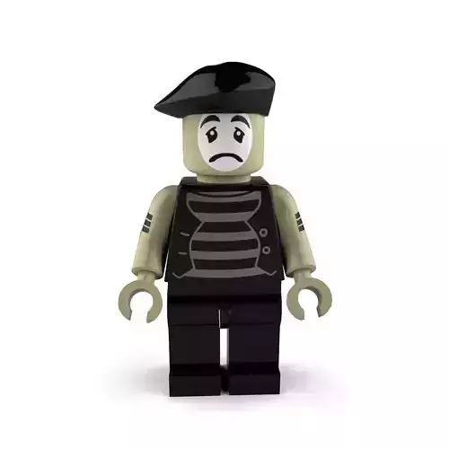 Sad Mime Lego 3D model