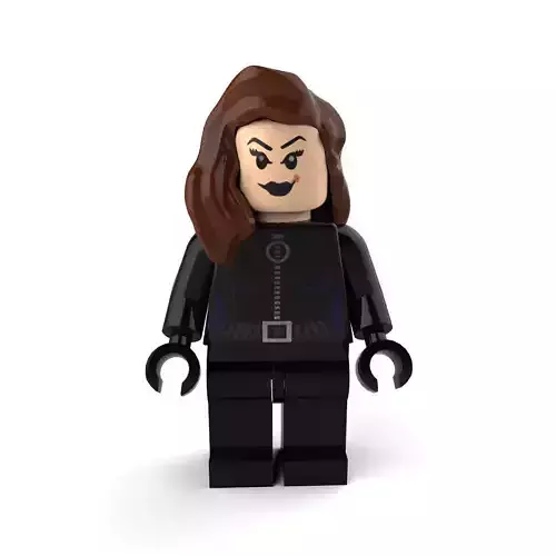 Catwoman widow lego figure with hair 3D model