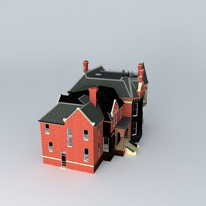 Victorian Mansion Free 3D model_1