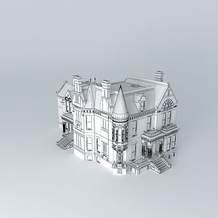 Victorian Mansion Free 3D model_3