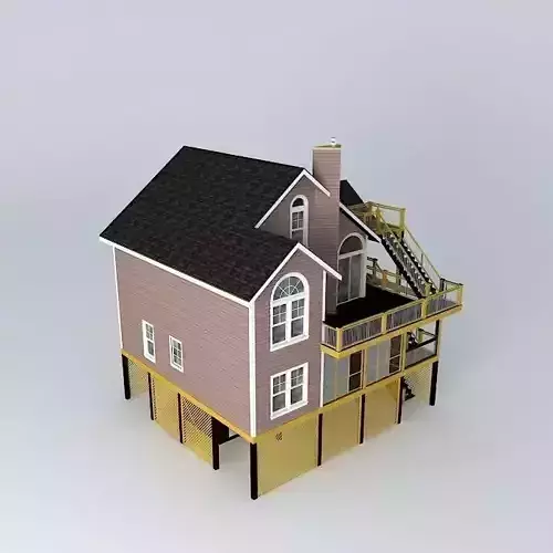 Beach House Free 3D model