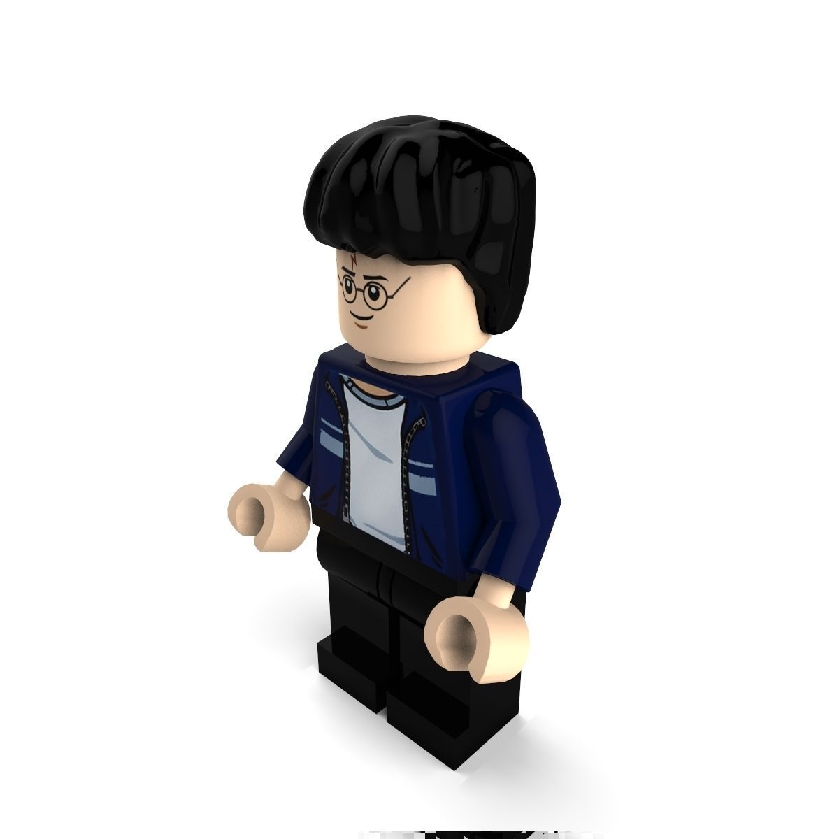 HarryPotterCasual lego harry potter minifigure 3D model_2