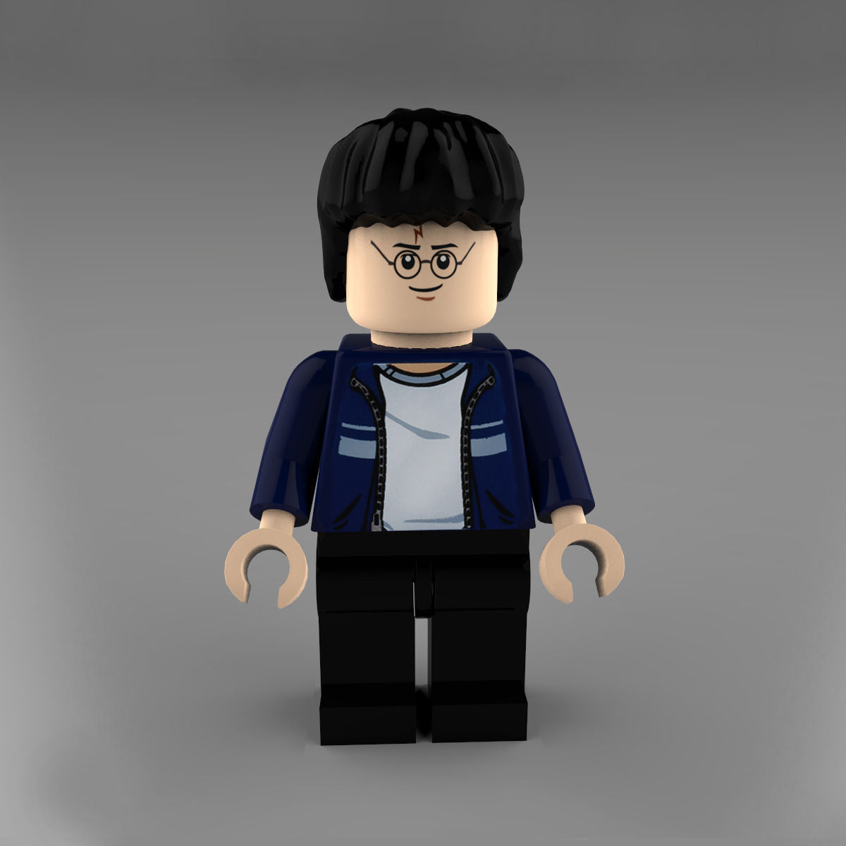 HarryPotterCasual lego harry potter minifigure 3D model_4