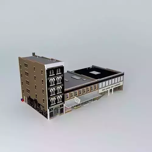Building Row Free 3D model