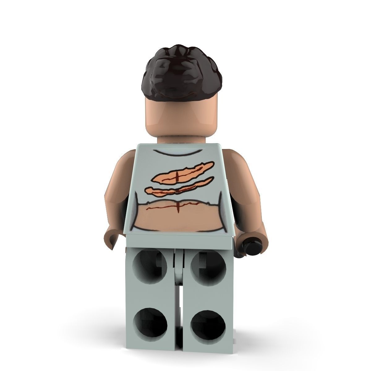 Padme lego figure holding gun 3D model_3