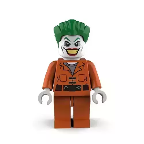 The Joker lego in orange suit 3D model