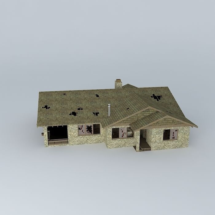 Abandoned House Free 3D model_2
