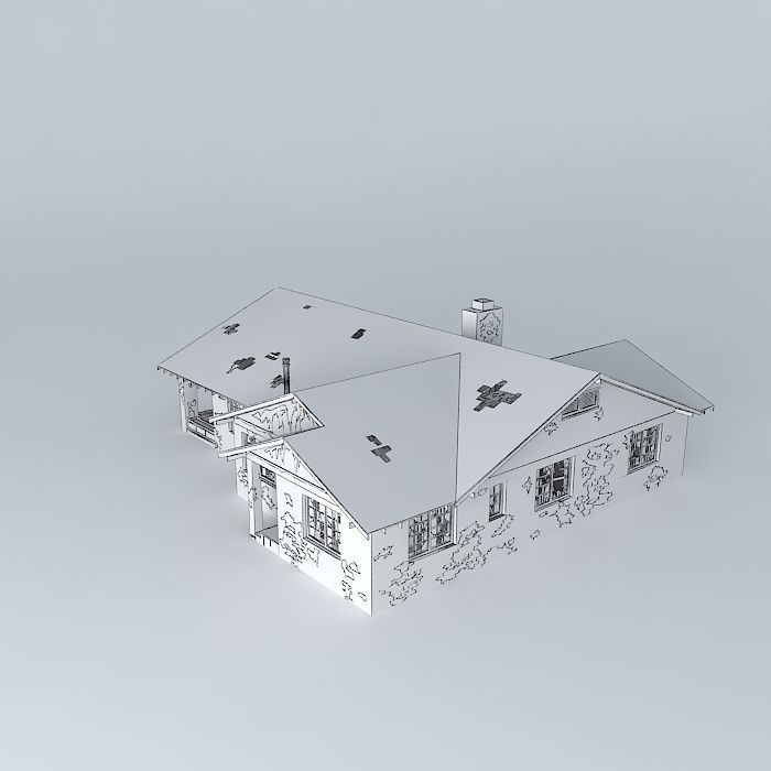 Abandoned House Free 3D model_4
