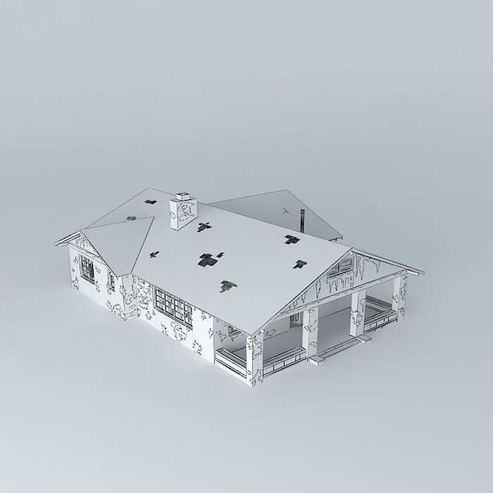 Abandoned House Free 3D model_3