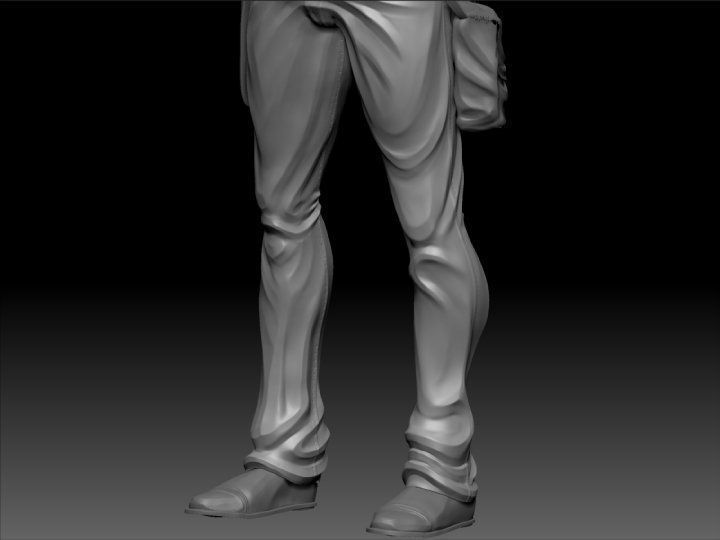 T Pose not rigged Cowboy Ken Ronan AAA Low-poly 3D model_11