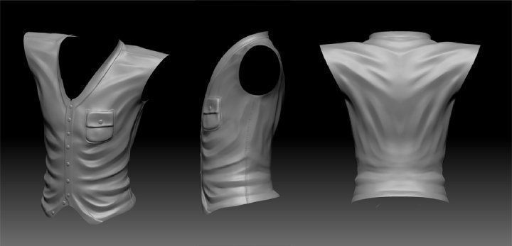 T Pose not rigged Cowboy Ken Ronan AAA Low-poly 3D model_14