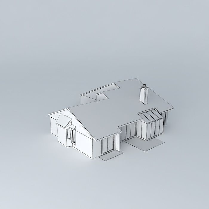 Modern House Free 3D model_4