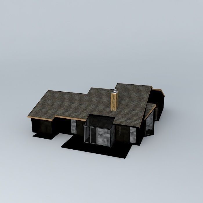 Modern House Free 3D model_1