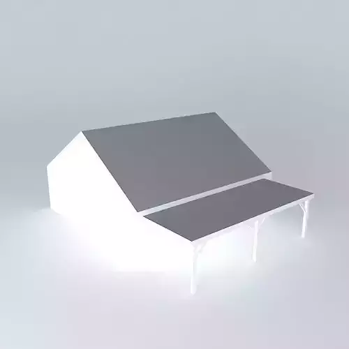 Decochalet 2015 300x800 flat roof Carport