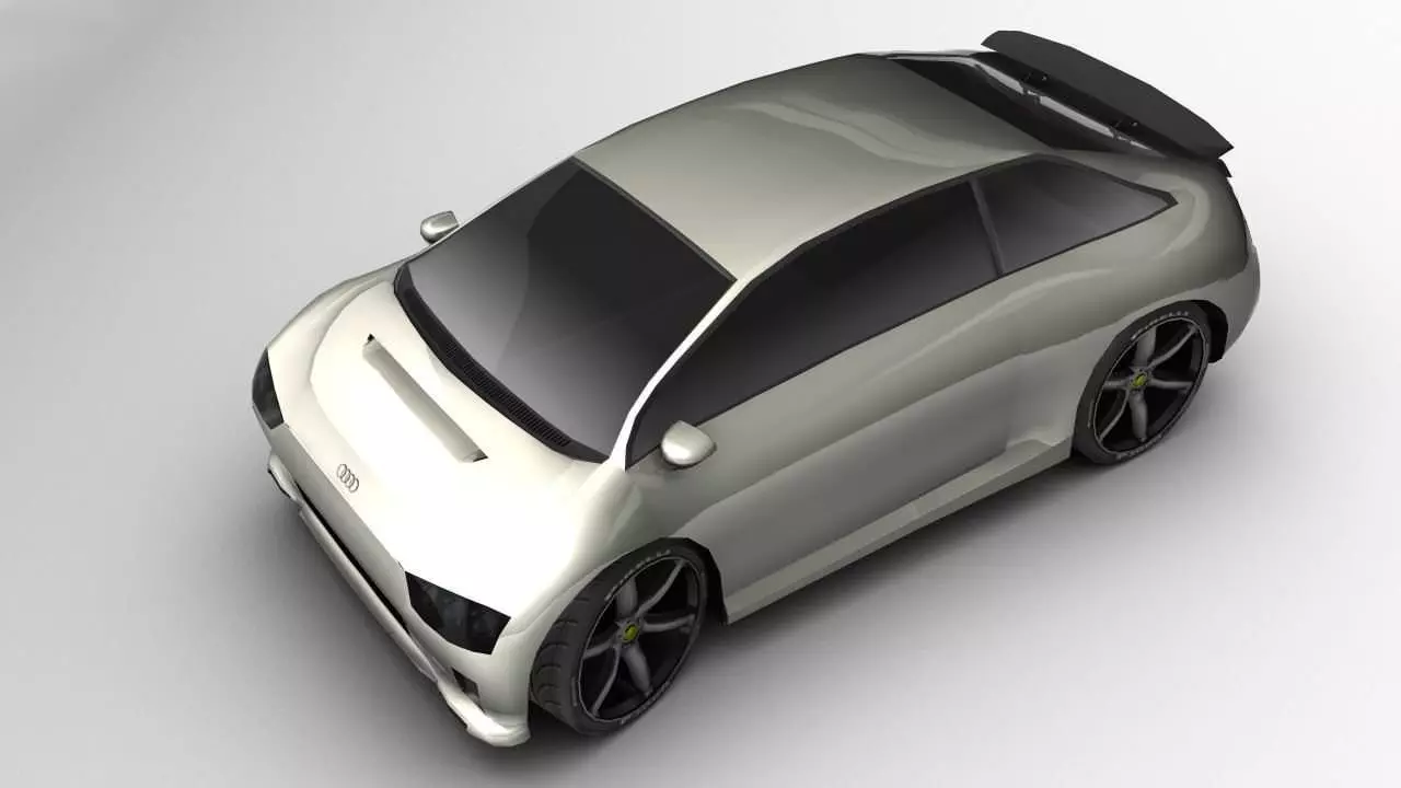 A Hybrid Concept Google Car AAA Low-poly 3D model_0