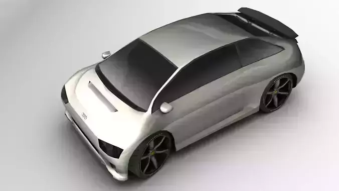 A Hybrid Concept Google Car AAA Low-poly 3D model