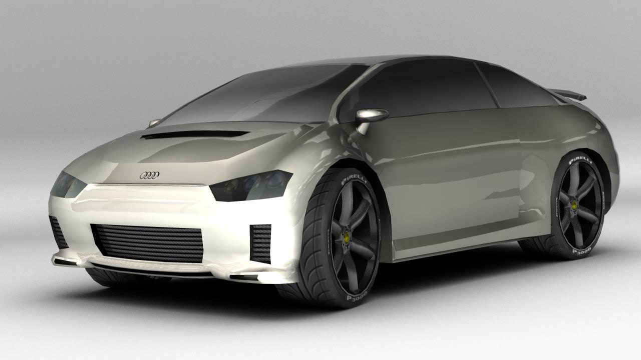 A Hybrid Concept Google Car AAA Low-poly 3D model_2