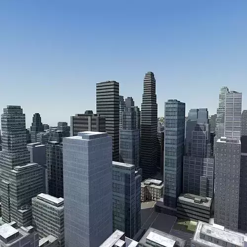 Modern City 3D model 4