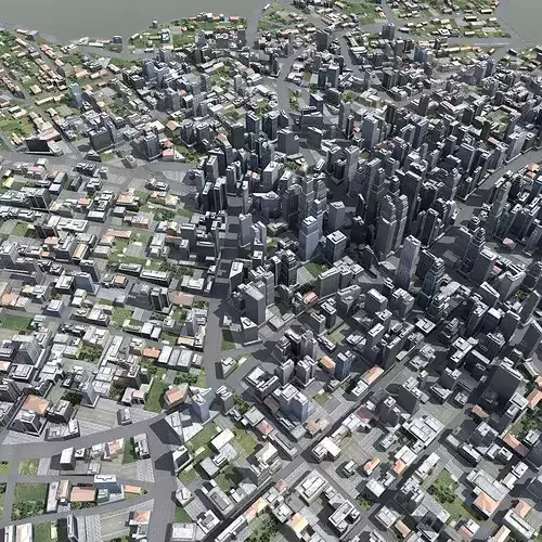 Modern City 3D model 2