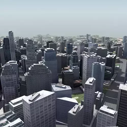 Modern City 3D model 6