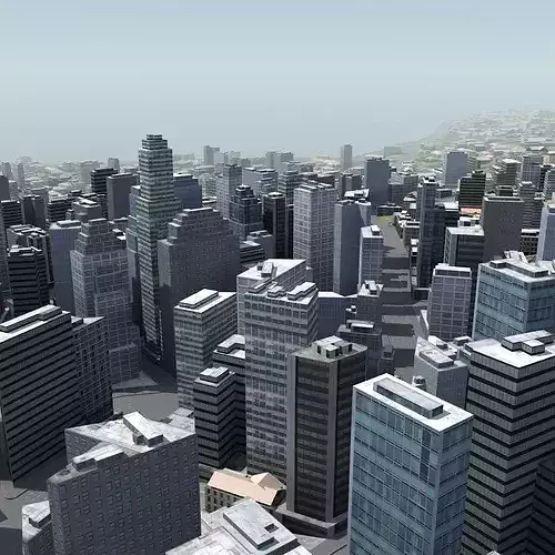 Modern City 3D model 7