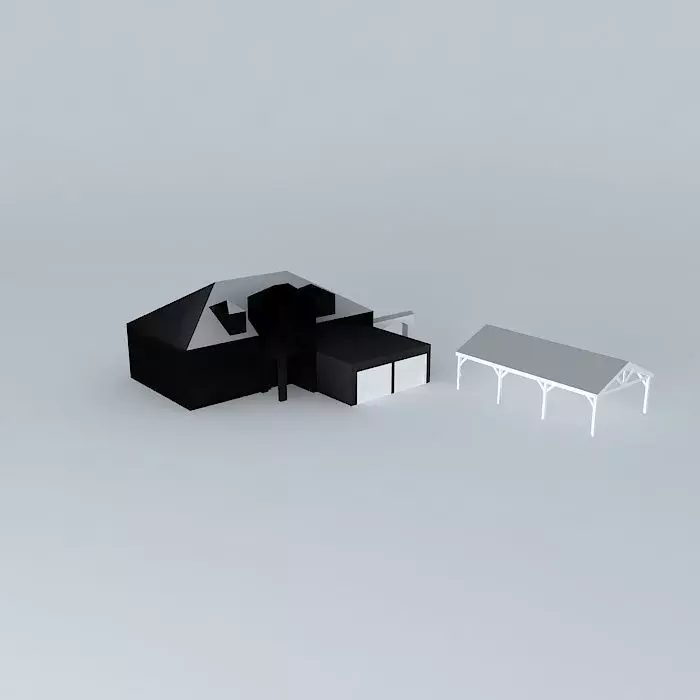 Decochalet 2015 Vanderelst carport Free 3D model