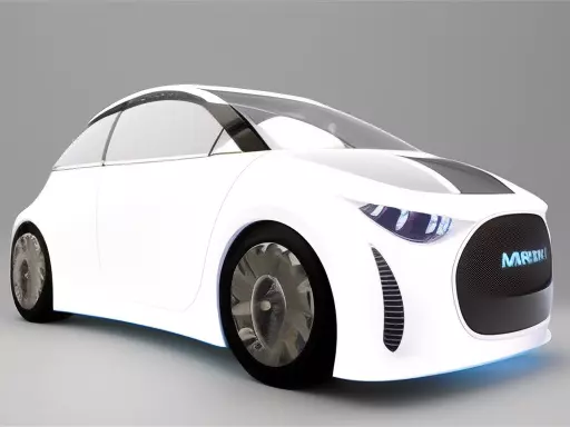 Futuristic Car AAA Low-poly 3D model_0
