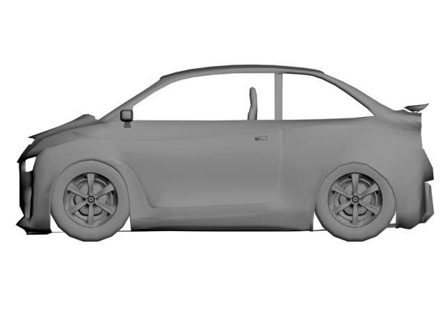 Futuristic Car AAA Low-poly 3D model_8