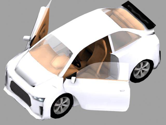 Futuristic Car AAA Low-poly 3D model_2